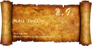 Muhi Iván névjegykártya
