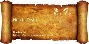 Muhi Iván névjegykártya